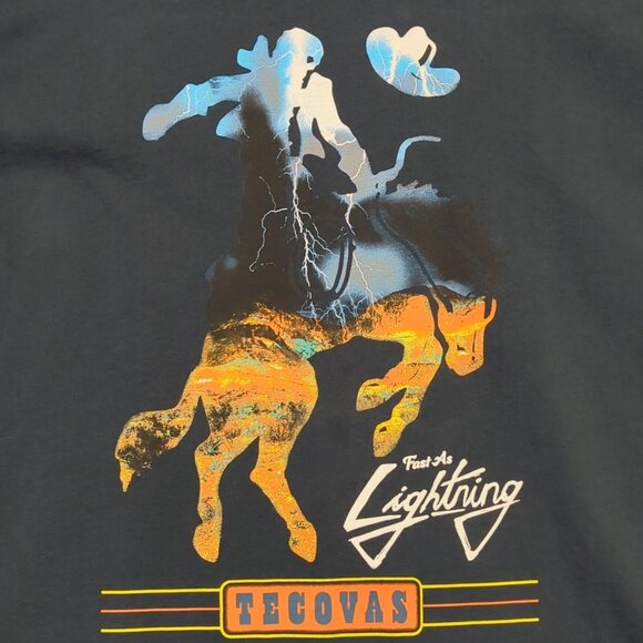 Tecovas T-Shirt Men's Men's XXL Black Fast As Lightning Graphic Long Sleeve - Picture 9 of 10